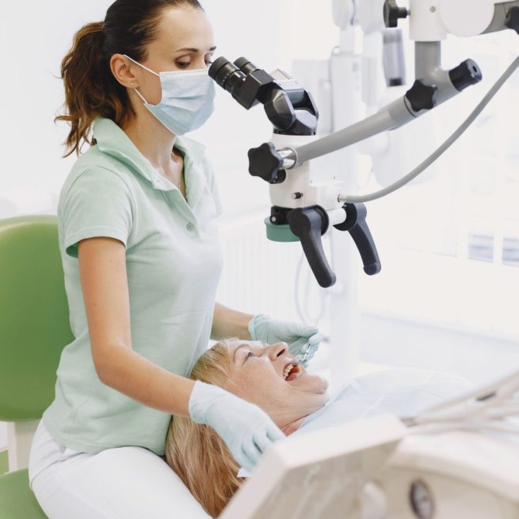 Comfortable dental care at Woolwich Dental Group A patient being treated comfortably in a modern dental office
